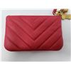 Image 1 : CHANEL Caviar Chevron Quilted Small Ancient Greek Charms Cosmetic Case Fuchsia
