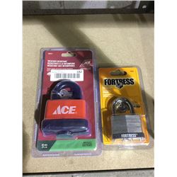 Ace Weather Resistant Keyed Lock and Fortress Keyed Lock Lot of 2