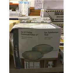 UberHaus Set of 2 12" Flushmount Fixtures