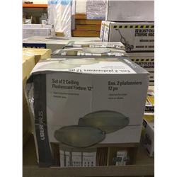UberHaus Set of 2 12" Flushmount Fixtures