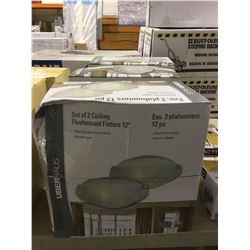 UberHaus Set of 2 12" Flushmount Fixtures