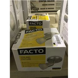 Facto Ceiling Fixture - Satin Nickel Finish