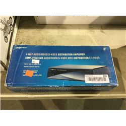 Mexxtech 4-way Audio /Video/S-Video Distribution Amplifier