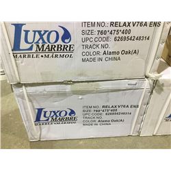 Luxo Marbre Alamo Oak Vanity and Sink (760mm x 476mm x 400mm) Model: Relax V76A ENS