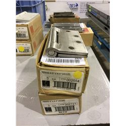 LOT OF 2 BOXES HAGER - 5 INCH X 4.5 INCH STAINLESS HINGES