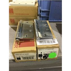 LOT OF 2 BOXES HAGER - 4.5 INCH X 4 INCH STAINLESS HINGES
