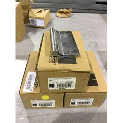 LOT OF 3 BOXES HAGER - 4.5 INCH X 1 3/4 INCH STAINLESS ANGLED HINGES RH