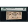 Image 1 : 10 Cent 1863 Raleigh NC Obsolete Note PMG 63EPQ