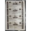 Image 1 : Uncut Sheet of 1800's $20/20/50/100 Farmer's & Merchants Bank Baltimore Obsolete Notes