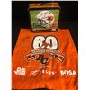 Image 1 : GEROY SIMON SIGNED BC LIONS TOWEL/ LUNCH BOX LOT