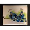 Image 1 : ADAM GAUDETTE & CHRIS TANEV SIGNED ART PRINT (JSA COA)