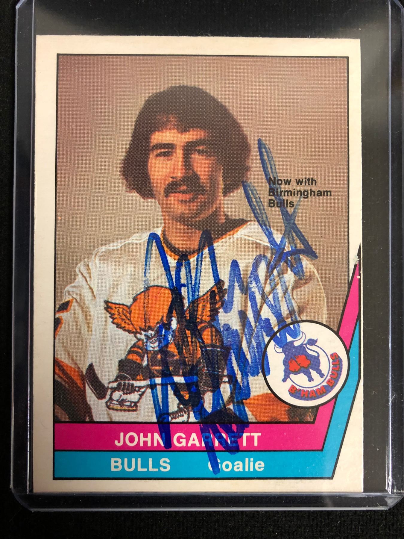 JOHN GARRETT SIGNED BIRMINGHAM BULLS HOCKEY CARD JOHN GARRETT SIGNED BIRMINGHAM BULLS HOCKEY CARD