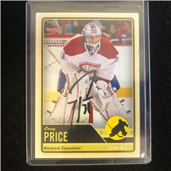 CAREY PRICE SIGNED O-PEE-CHEE HOCKEY CARD