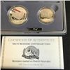 Image 2 : UNITED STATES MOUNT RUSHMORE  PROOF ANNIVERSARY COINS .900 SILVER  & BOX & CERT