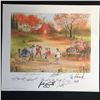 Image 1 : S. HOUSTON PRINT SIGNED BY BOWER, PARK, SMITH, CHEEVERS, SITTLER, SHACK