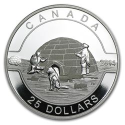 2014 Canada 1 oz Silver $25 The Igloo