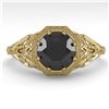 Image 1 : 1 ctw Intense Yellow Diamond Ring 10K Rose Gold