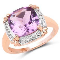 1.64 ctw Genuine Blue Topaz and White Topaz .925 Sterling Silver Ring