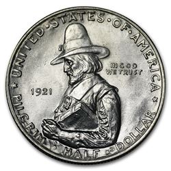 1921 Pilgrim Tercentenary Half BU Details (Cleaned)
