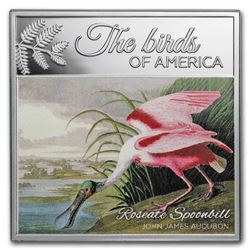 2017 Rep. of Cameroon Silver The Birds of America (Spoonbill)