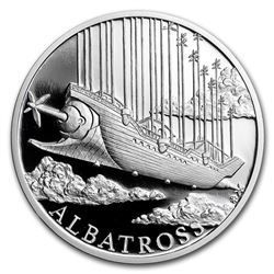 2018 Niue 1 oz Silver World of Jules Verne (Airship Albatross)