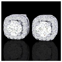 1.30 ctw H-SI/I Diamond Solitaire Halo Ring 10K White Gold