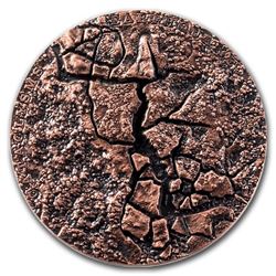 2017 Fiji 1 oz Antique Finish Silver Earthquake Nepal Cataclysms