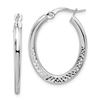 14k White Gold Hoop Earrings - 25 mm