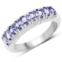1.70 ctw Genuine Blue Sapphire .925 Sterling Silver Ring