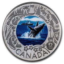 2019 RCM 1/4 oz Ag $3 Celebrating Canadian Fun: Whale Watching