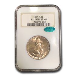 1921 Pilgrim Tercentenary Half Dollar Commem MS-65 NGC CAC