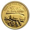 Image 1 : 2019 Great Britain 1/10 oz Gold Year of the Pig BU (Box & COA)