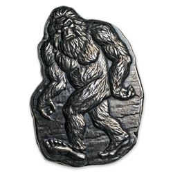 3 oz Hand Poured Silver Bar - Bigfoot (w/Leather Pouch)