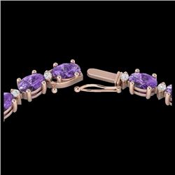 3 ctw Amethyst & VS/SI Diamond Cluster Ring  10K Yellow Gold