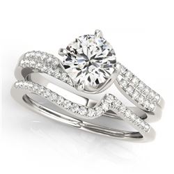 2.35 ctw VS/SI Diamond 2pc Wedding Set Halo 14K White Gold