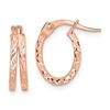 14k Rose Gold Hoop Earrings - 27 mm