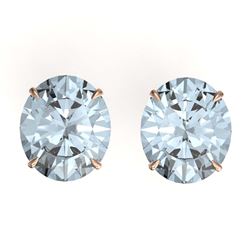 5.14 ctw Genuine London Blue Topaz and White Topaz .925 Sterling Silver Ring