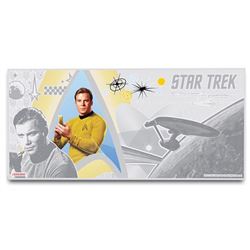2018 Niue 5 gram Silver $1 Note Star Trek Captain Kirk w/Album