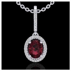 1.01 ctw VS/SI Diamond Solitaire Art Deco Stud Earrings 18K White Gold