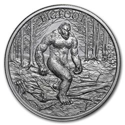 2 oz Silver High Relief Round - Bigfoot