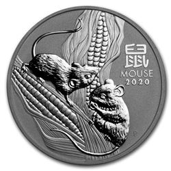 2020 Australia 1 oz Silver Lunar Mouse BU (Series III)