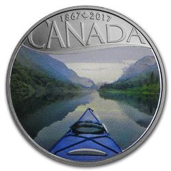2017 Canada 1/2 oz Silver $10 150th Anniv: Kayaking on the River