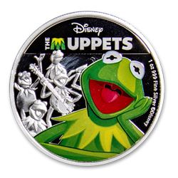 2019 Niue 1 oz Silver $2 Disney The Muppets: Kermit