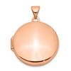 14k Rose Gold Round Plain Flat Locket - 20 mm