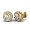 Image 2 : 2.01 ctw VS/SI Diamond Stud Earrings 14K Rose Gold