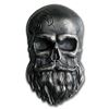 2019 Palau 1 oz Silver Antique Finish Biker Skull