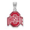 Sterling Silver Ohio State University Medium Enamel Pendant