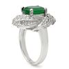 Image 2 : 1.18 ctw Emerald & Diamond Ring 18K White Gold