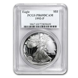 1993-P Proof Silver American Eagle PR-69 PCGS