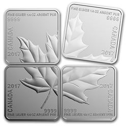 2017 Canada 1 oz Reverse Proof Silver Maple Leaf Quartet